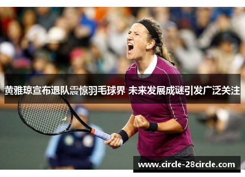 黄雅琼宣布退队震惊羽毛球界 未来发展成谜引发广泛关注